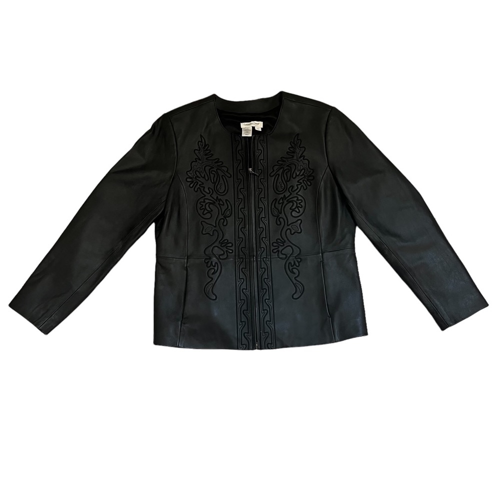 Coldwater Creek Black Leather Jacket - L